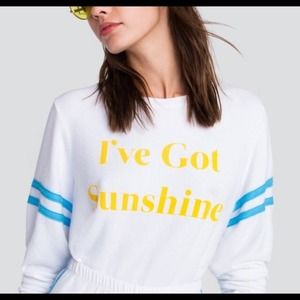 Wildfox I've Got Sunshine Baggy Beach Jumper Sweatshirt Size Small NWT HTF!